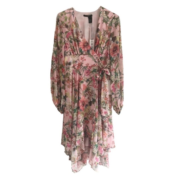 JayGodfrey Midi Dress Multicolored Floral Wrap - Picture 7 of 13